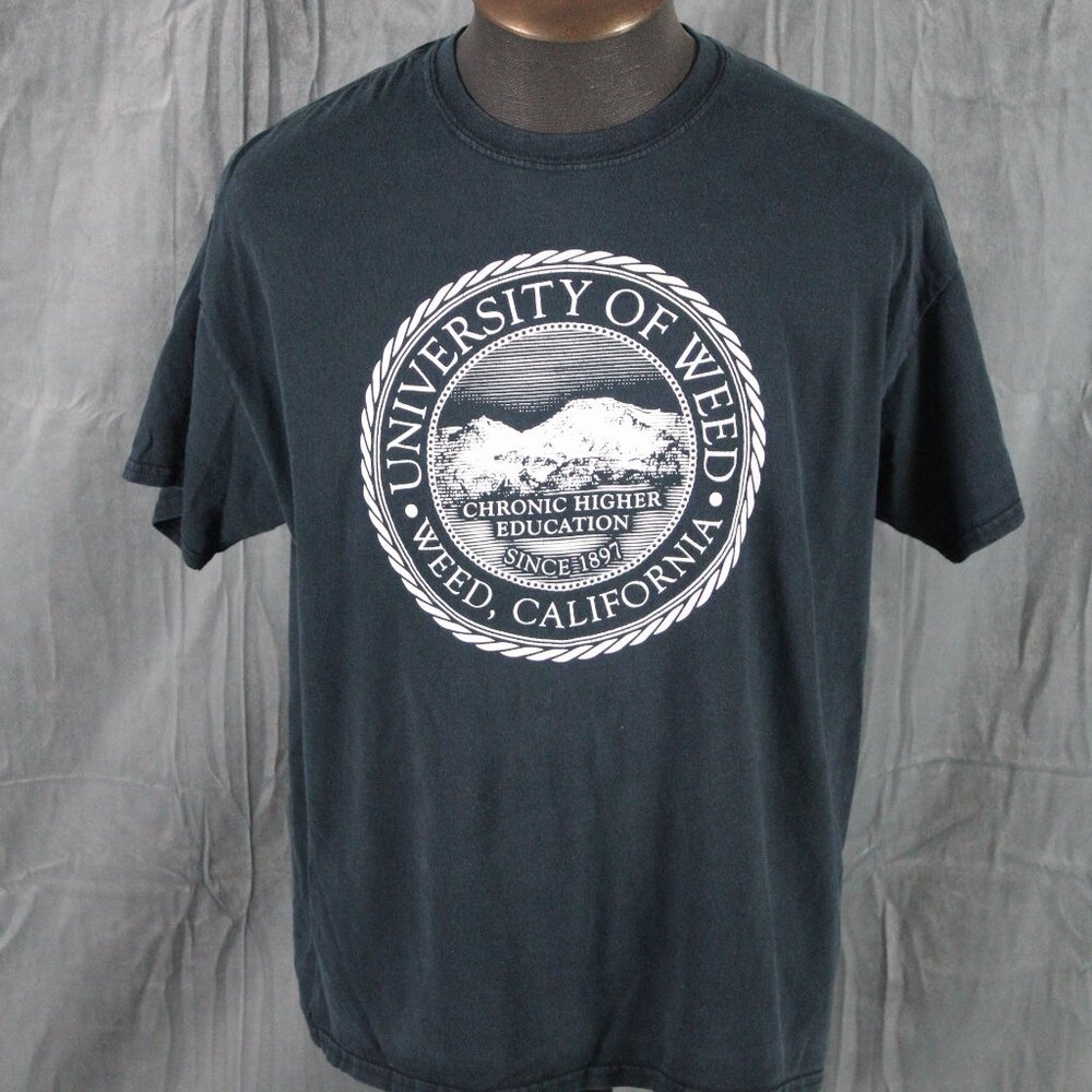 Vintage Graphic T-shirt - University of Weed California - Men's Large